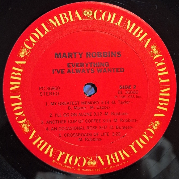 MARTY ROBBINS LP Vinyl - Picture 8 of 8